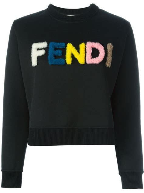 fendi sweatshirt women's|Fendi beaded graphic sweatshirt.